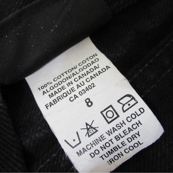 Harley Davidson Vintage Black Denim Skirt Size 8 - Picture 10 of 15